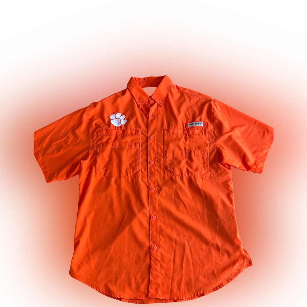 Columbia Clemson Short Sleeve Fishing Shirt